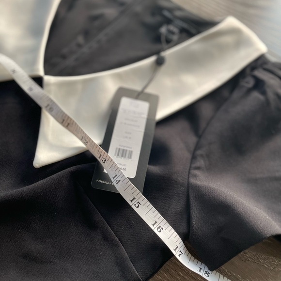 French Connection Black Dress with White Collar - Picture 9 of 10